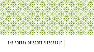 The Poetry of Scott Fitzgerald: Excerpts and Reflections