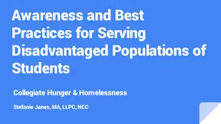 Understanding Collegiate Hunger and Homelessness Among Disadvantaged Student Populations