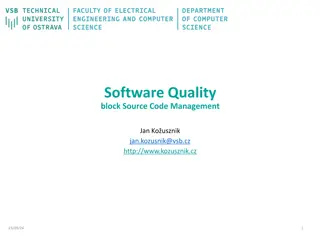 Software Quality and Source Code Management Best Practices