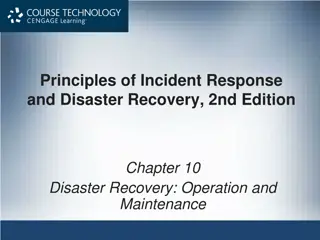 Disaster Recovery Operations and Maintenance Overview