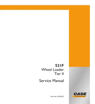 CASE 521F Tier II Wheel Loader Service Repair Manual Instant Download