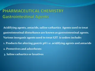 Gastrointestinal Agents: Acidifying Agents, Antacids, Saline Cathartics