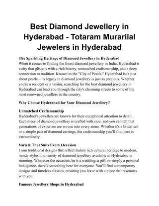 Best Diamond Jewellery in Hyderabad - Totaram Murarilal Jewelers in Hyderabad