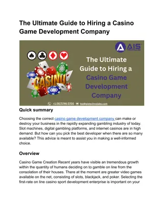 The Ultimate Guide to Hiring a Casino Game Development Company