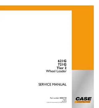 CASE 621G Tier 2 Wheel Loader Service Repair Manual Instant Download