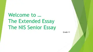 Navigating the NIS Senior Essay: Guidelines and Deadlines