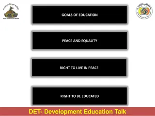 Development Education Talk - Goals of Education for Peace and Equality