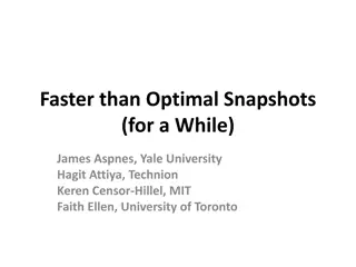 Efficient Snapshot Implementations in Distributed Systems