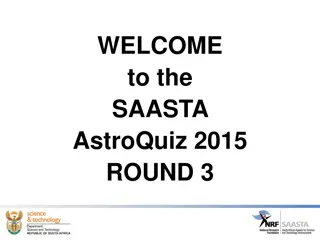 SAASTA AstroQuiz 2015 Round 3 - Astronomy Trivia Questions