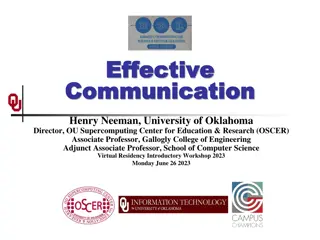 Effective Communication for Researchers - Virtual Residency Workshop