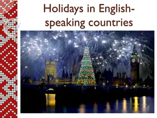 Holidays in English-Speaking Countries Overview