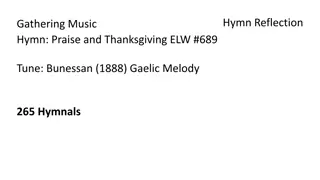 Musical Journey Through Hymns: Reflections, Gatherings, and Thanksgivings