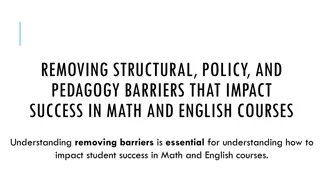 Removing Barriers to Student Success in Math and English Courses