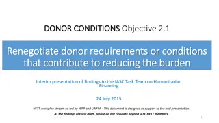 Renegotiation of Donor Conditions for Humanitarian Financing