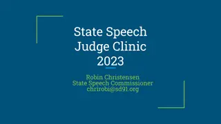 State Speech Judge Clinic 2023 Guidelines and Rules