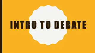 An Overview of Debate: Propositions, Teams, and Formats