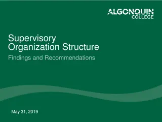 Supervisory Organization Structure Findings and Recommendations