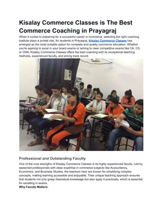 Kisalay Commerce Classes is The Best Commerce Coaching in Prayagraj