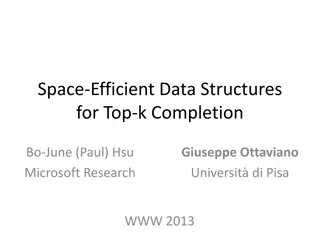 Efficient Data Structures for Top-k Completion Queries