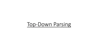 Understanding Top-Down Parsing in Context-Free Syntax