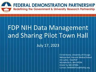 FDP NIH Data Management and Sharing Pilot Town Hall Overview