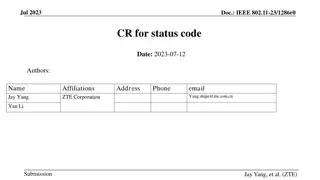 IEEE 802.11-23/1286r0 CR Overview