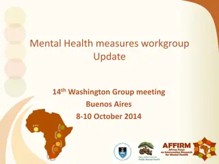 Insights on Mental Health Measures Workgroup Update Meeting in Buenos Aires