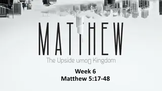 Exploring Matthew 5:17-48: The Call to Greater Righteousness