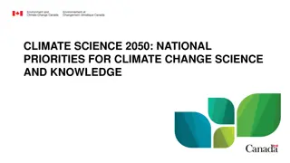 National Priorities for Climate Change Science and Knowledge in Canada