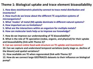 Biological Uptake of Trace Elements in Natural Systems