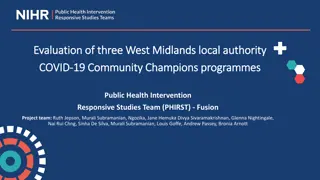 Evaluation of West Midlands COVID Community Champions Programmes