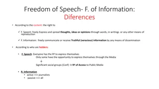 Freedom of Speech and Freedom of Information: Understanding the Differences and Coincidences