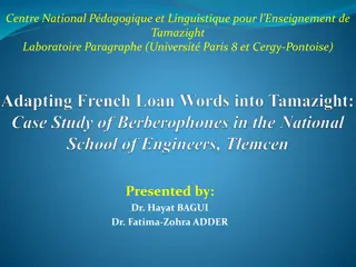 Multilingual Situation in Algeria: Influence of French Borrowings on Tamazight Varieties