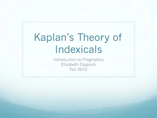 Kaplan's Theory of Indexicals