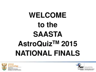 SAASTA AstroQuizTM 2015 National Finals - Test Your Astronomy Knowledge!