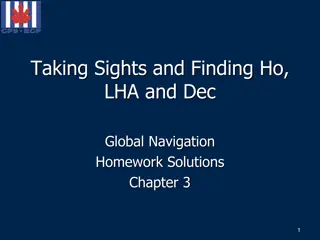 Celestial Navigation Homework Solutions Chapter 3.1 - Taking Sights and Finding Ho, LHA, and Dec