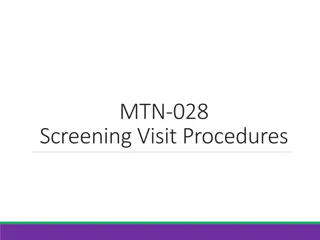 Screening Visit Procedures for MTN-028 Study