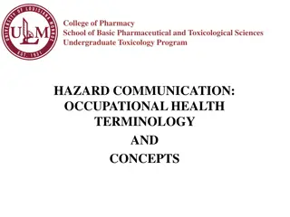 Overview of Occupational Health Terminology and Worker Rights under OSH Act