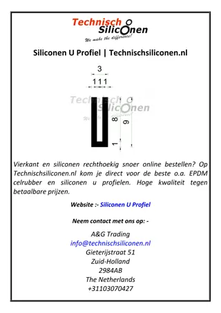 Siliconen U Profiel | Technischsiliconen.nl