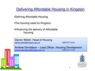 Affordable Housing Initiatives in Kingston