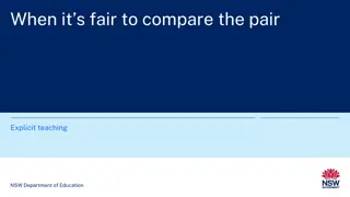 When It's Fair to Compare the Pair - Exploring Different Comparison Scenarios in Education