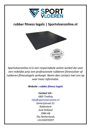 rubber fitness tegels | Sportvloeronline.nl