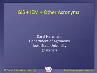 Exploring GIS, IEM, and Other Acronyms in Earth Observation