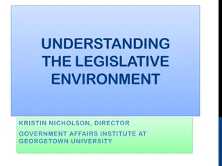 Understanding the Legislative Environment and Congressional Trends