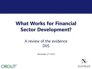 Financial Sector Development: Evidence and Strategies