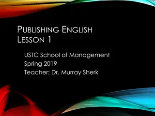 English Lesson 1 at USTC School of Management with Dr. Murray Sherk