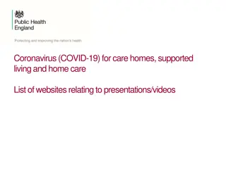 COVID-19 Guidance for Care Homes and Home Care Services