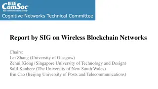 Report on Wireless Blockchain Networks by SIG Chairs