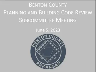 Benton County Planning and Building Code Review Subcommittee Meeting Overview