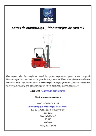 partes de montacarga | Montacargas-ac.com.mx